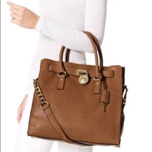 Michael Kors Hamilton Leather Bag - Cognac Colour. Perfect for fall!